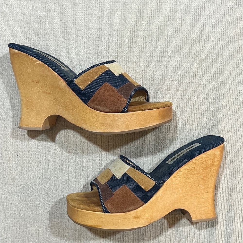 Steve Madden Multicolor Wedge Sandals